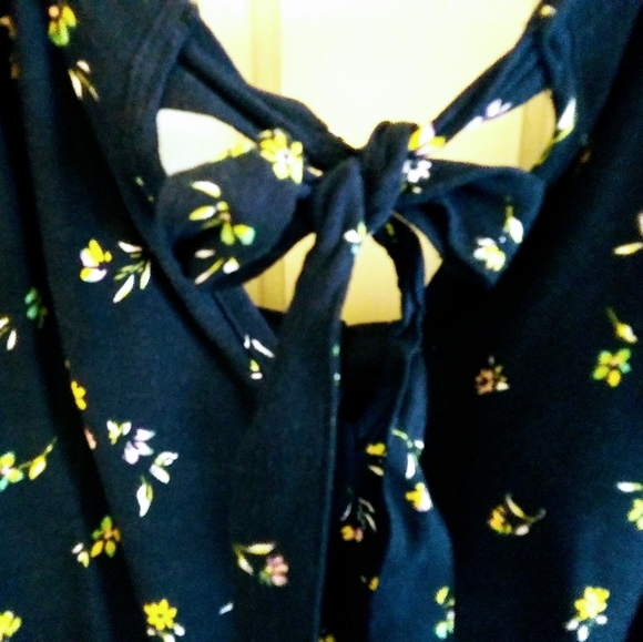 Navy with Petite Floral Dress - Picture 2 of 4